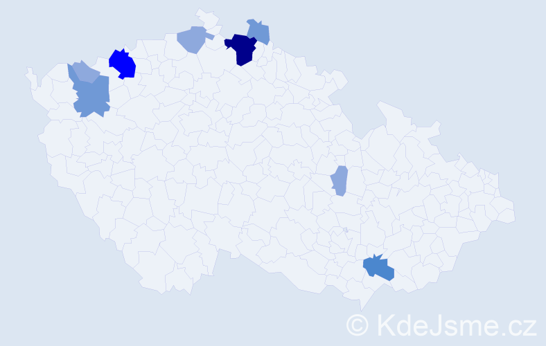 Příjmení: 'Manca', počet výskytů 20 v celé ČR