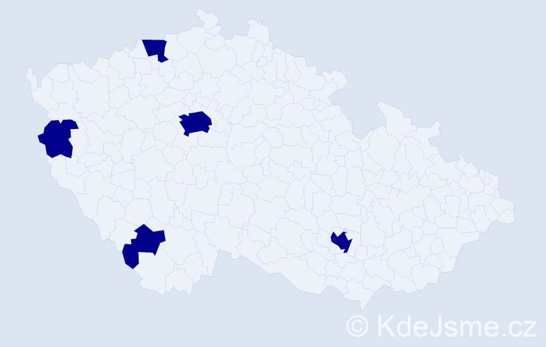 Příjmení: '"Le Kim"', počet výskytů 5 v celé ČR