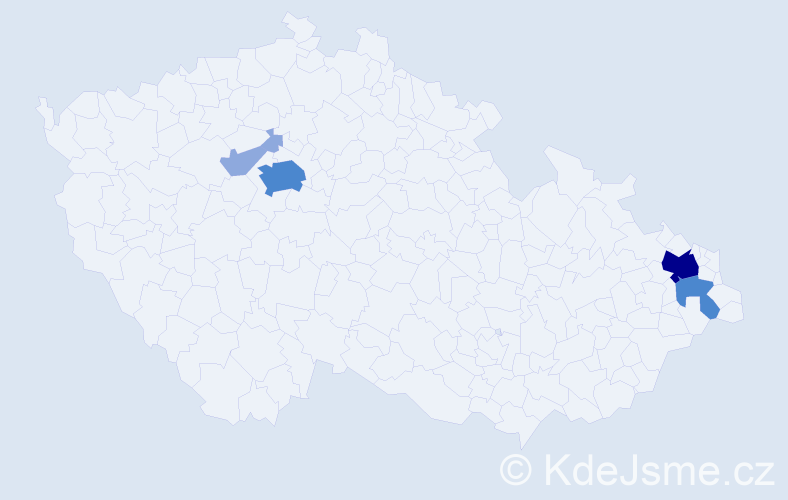 Příjmení: 'Bandola', počet výskytů 11 v celé ČR