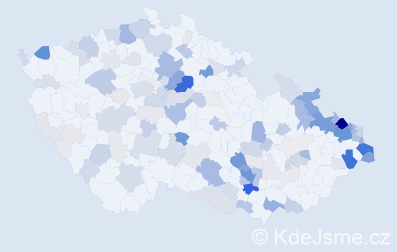 Příjmení: 'Lazar', počet výskytů 539 v celé ČR