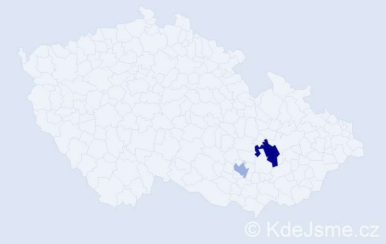 Příjmení: 'Drčka', počet výskytů 6 v celé ČR