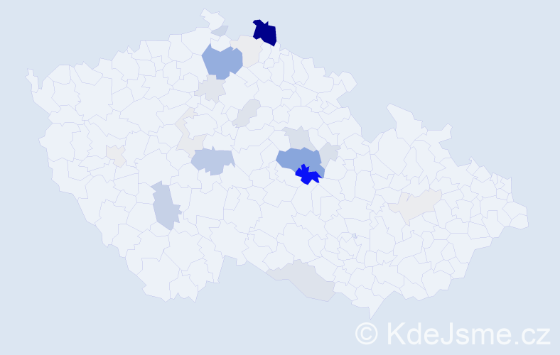 Příjmení: 'Kremina', počet výskytů 68 v celé ČR