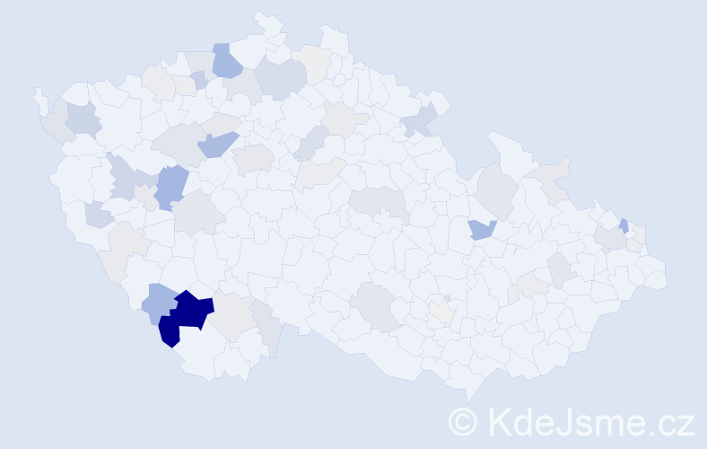 Příjmení: 'Biharyová', počet výskytů 165 v celé ČR