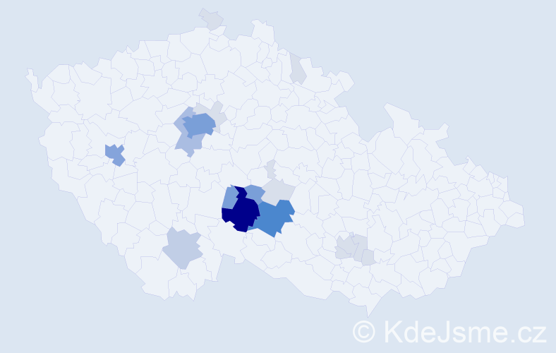 Příjmení: 'Brávková', počet výskytů 66 v celé ČR