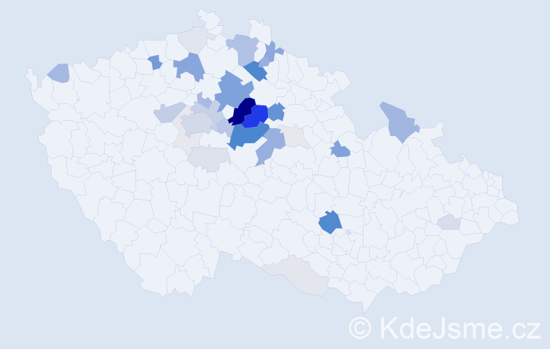 Příjmení: 'Senohrábek', počet výskytů 132 v celé ČR