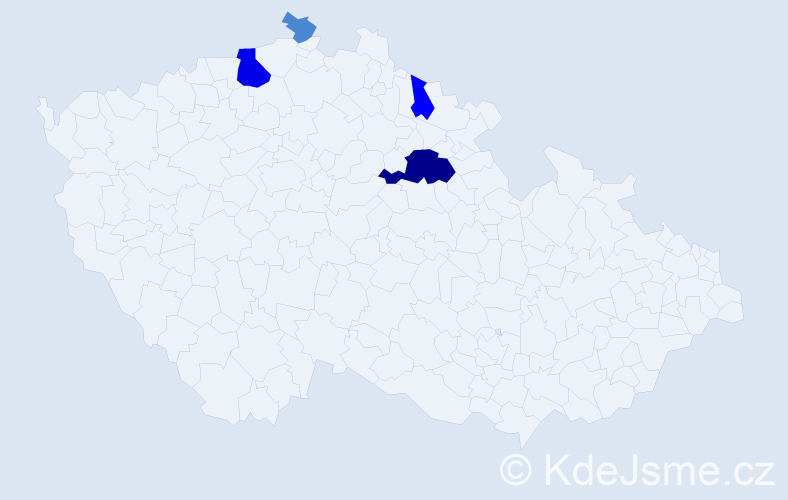 Příjmení: 'Zirmová', počet výskytů 18 v celé ČR