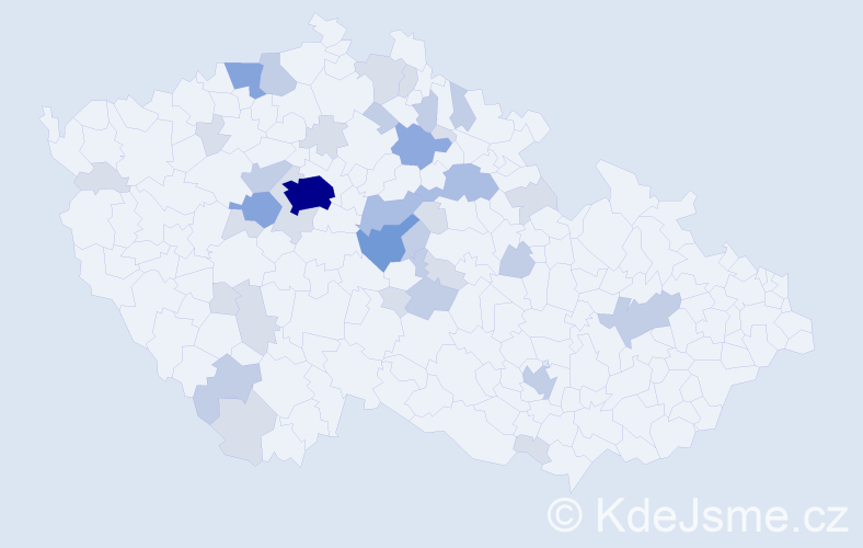 Příjmení: 'Machalická', počet výskytů 86 v celé ČR