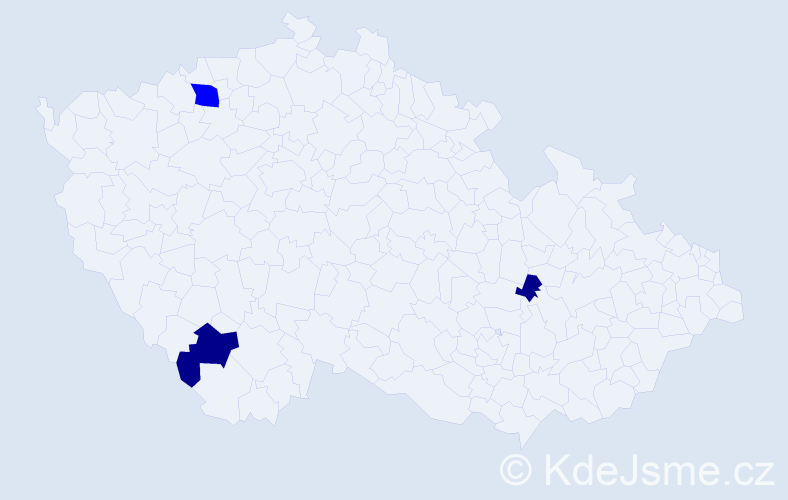 Příjmení: 'Rea', počet výskytů 5 v celé ČR