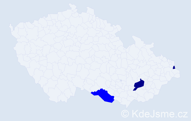 Příjmení: 'Mišenková', počet výskytů 5 v celé ČR