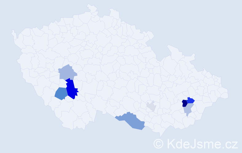 Příjmení: 'Reissinger', počet výskytů 14 v celé ČR