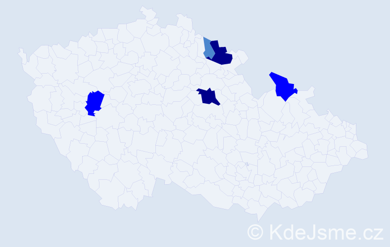 Příjmení: 'Kaninský', počet výskytů 11 v celé ČR