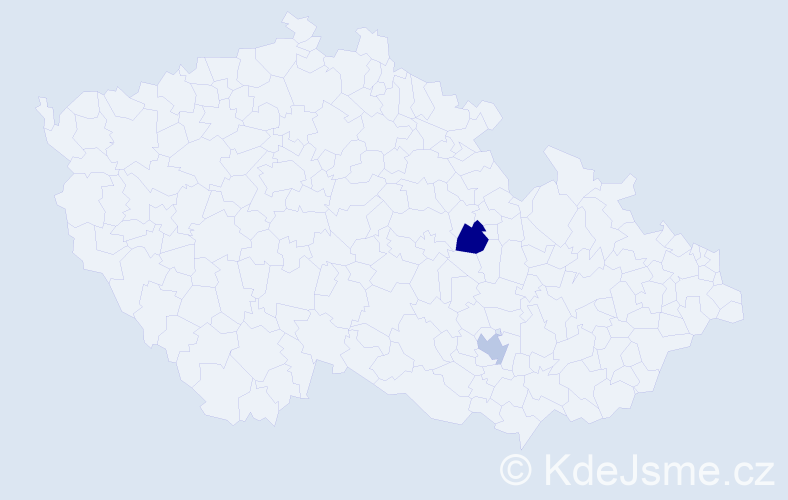 Příjmení: 'Borzhavych', počet výskytů 2 v celé ČR