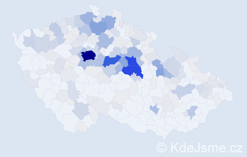 Příjmení: 'Kubelková', počet výskytů 853 v celé ČR