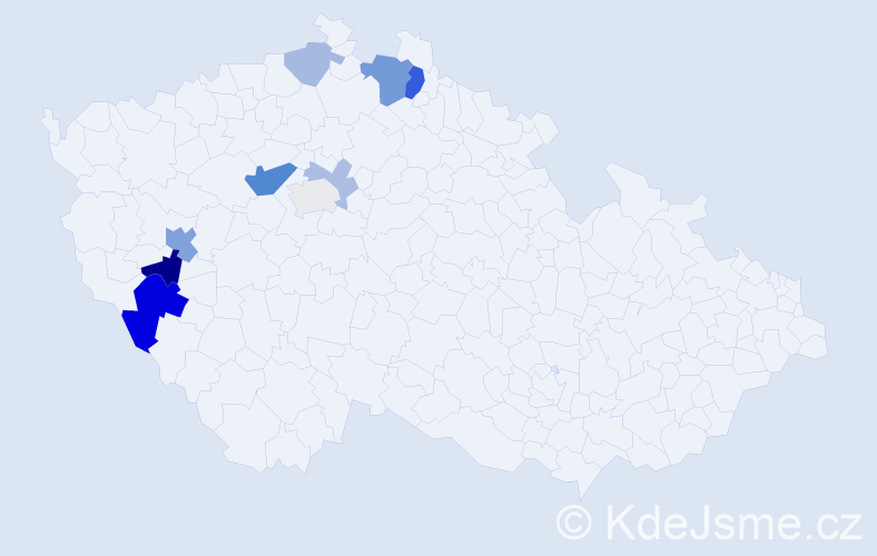 Příjmení: 'Kirpal', počet výskytů 22 v celé ČR