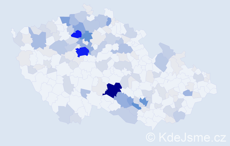 Příjmení: 'Došek', počet výskytů 506 v celé ČR