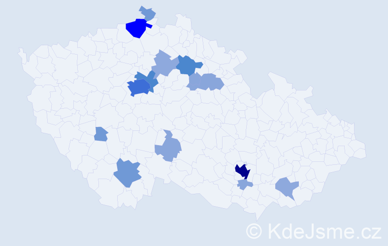 Příjmení: 'Prajs', počet výskytů 48 v celé ČR