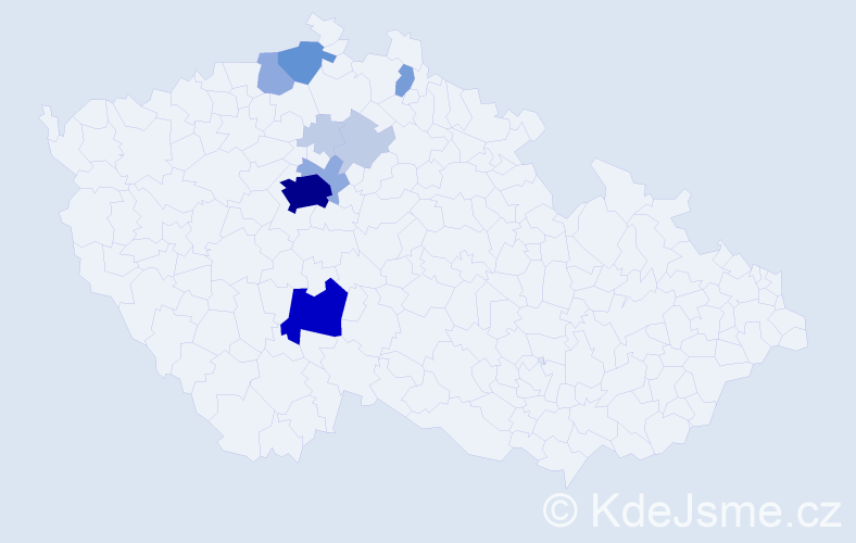 Příjmení: 'Bejdl', počet výskytů 32 v celé ČR