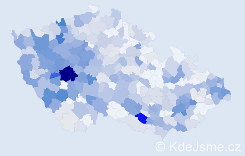 Příjmení: 'Karas', počet výskytů 1540 v celé ČR