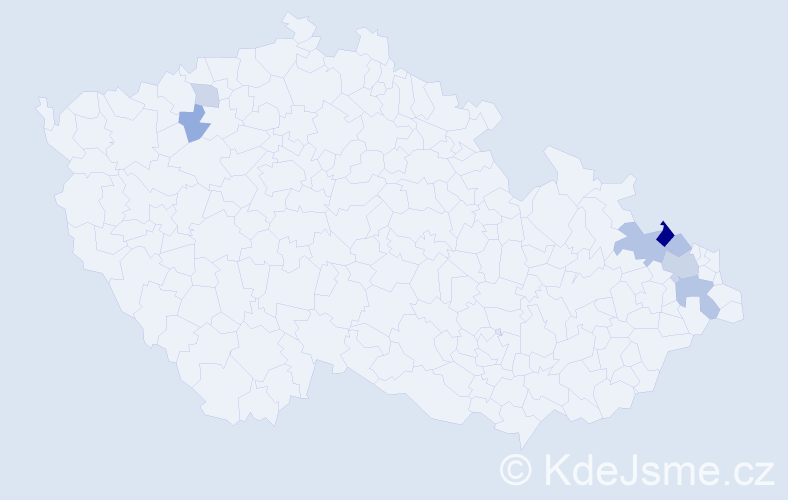 Příjmení: 'Piekarczyková', počet výskytů 14 v celé ČR