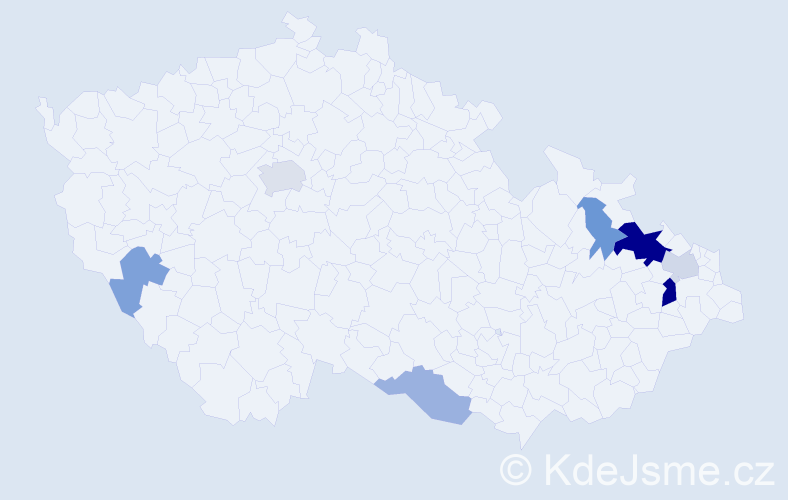 Příjmení: 'Neuwerth', počet výskytů 15 v celé ČR
