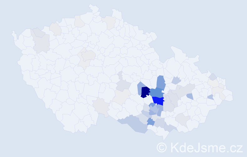 Příjmení: 'Kotlán', počet výskytů 185 v celé ČR