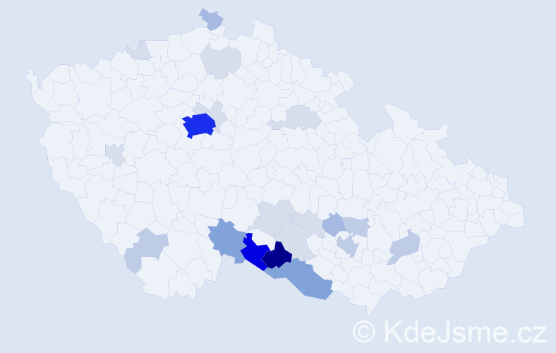 Příjmení: 'Neshybová', počet výskytů 83 v celé ČR