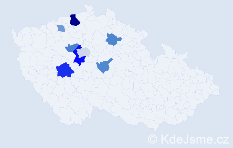 Příjmení: 'Löschnerová', počet výskytů 16 v celé ČR