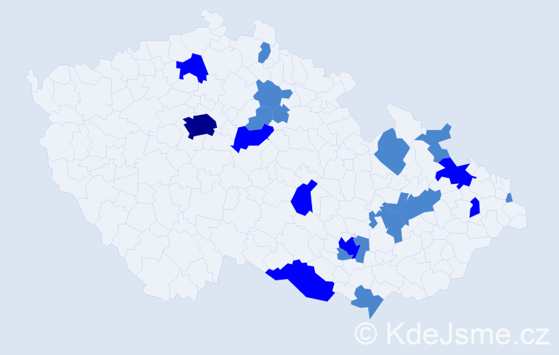 Příjmení: 'Balušíková', počet výskytů 28 v celé ČR