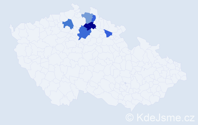 Příjmení: 'Klátiková', počet výskytů 13 v celé ČR
