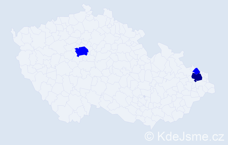 Příjmení: 'Malon', počet výskytů 4 v celé ČR