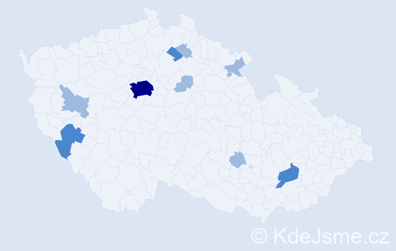 Příjmení: 'Hinz', počet výskytů 16 v celé ČR