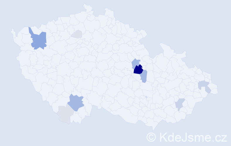 Příjmení: 'Tašner', počet výskytů 49 v celé ČR