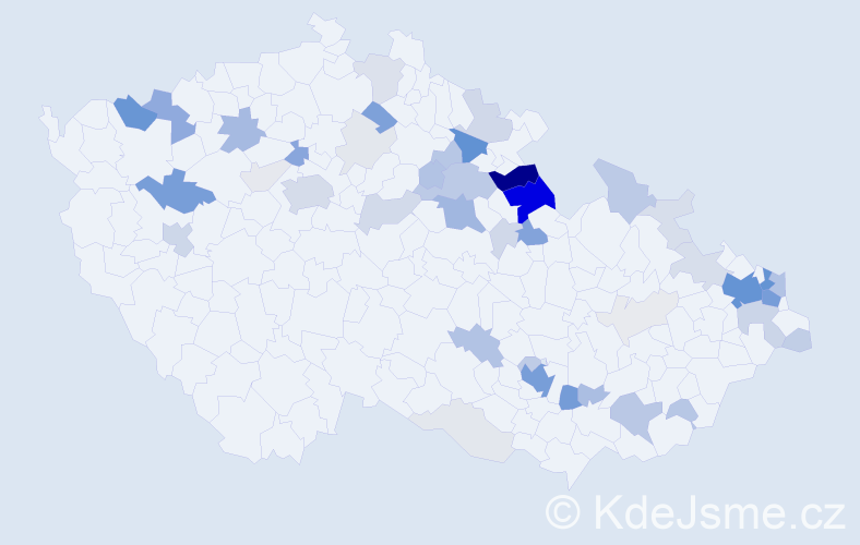 Příjmení: 'Plachetková', počet výskytů 206 v celé ČR