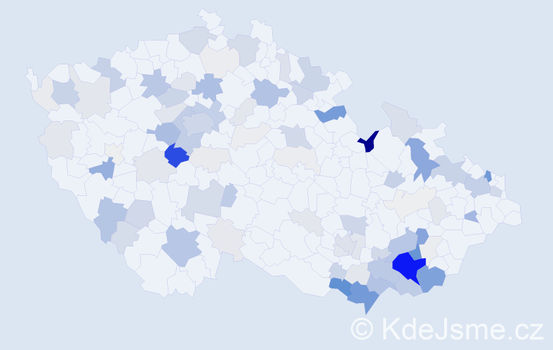 Příjmení: 'Snopek', počet výskytů 421 v celé ČR