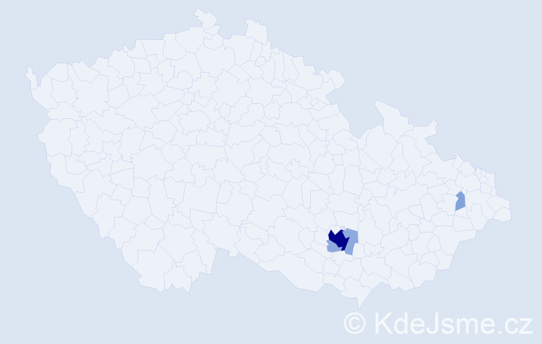 Příjmení: 'Kaiserlichová', počet výskytů 11 v celé ČR