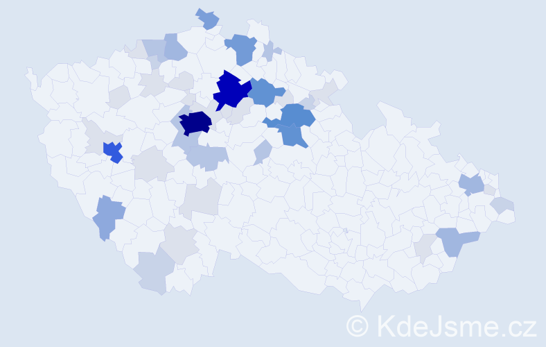 Příjmení: 'Balda', počet výskytů 165 v celé ČR