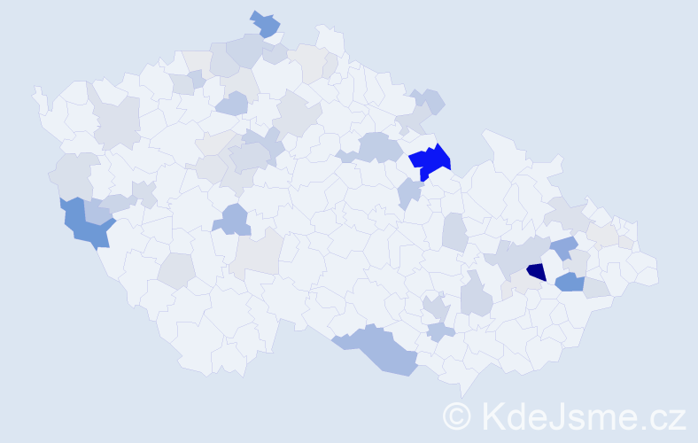 Příjmení: 'Zimmerová', počet výskytů 153 v celé ČR