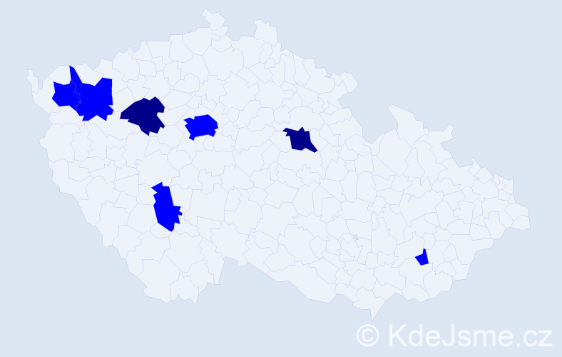 Příjmení: 'Mišovec', počet výskytů 9 v celé ČR