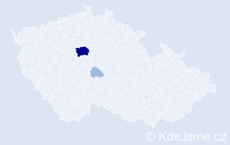 Příjmení: 'Karella', počet výskytů 5 v celé ČR