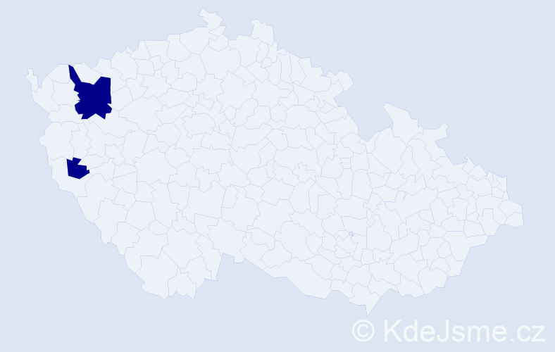 Příjmení: 'Cao The', počet výskytů 2 v celé ČR