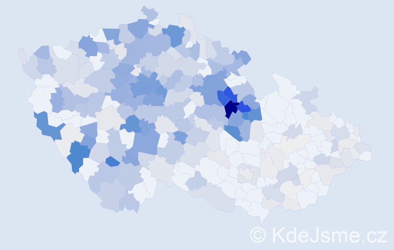 Příjmení: 'Svatoš', počet výskytů 1264 v celé ČR