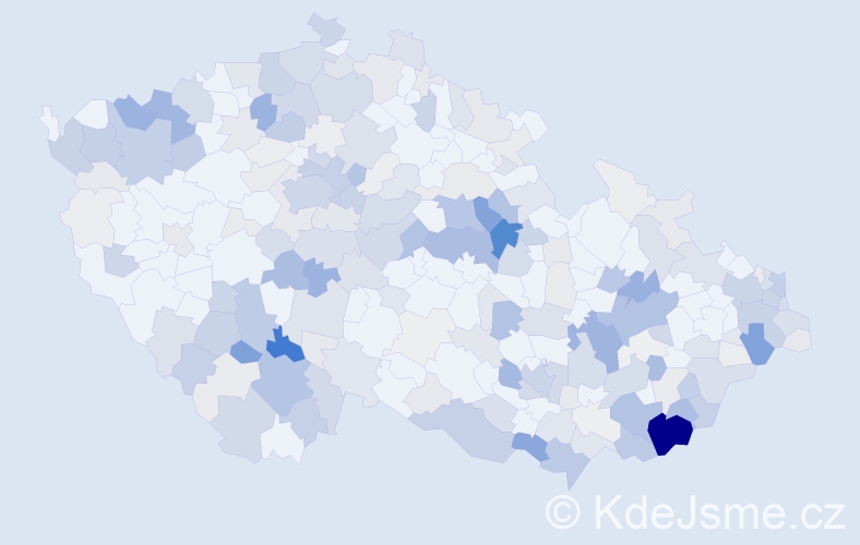 Příjmení: 'Michalec', počet výskytů 987 v celé ČR