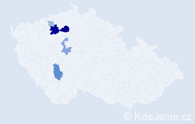 Příjmení: 'Rouša', počet výskytů 12 v celé ČR