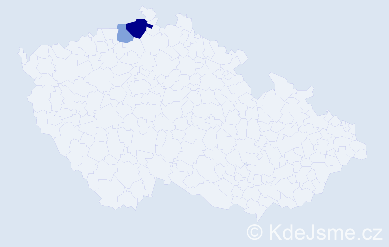 Příjmení: 'Myka', počet výskytů 4 v celé ČR