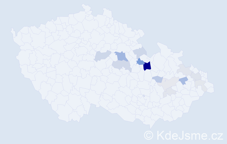 Příjmení: 'Netek', počet výskytů 32 v celé ČR
