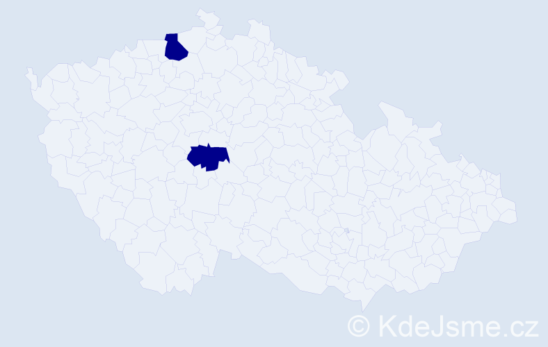 Příjmení: 'Bulfínek', počet výskytů 2 v celé ČR