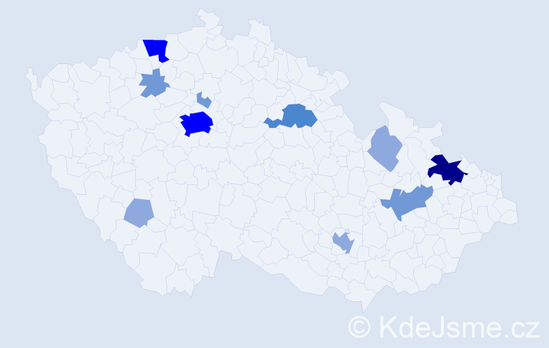 Příjmení: 'Peiker', počet výskytů 26 v celé ČR