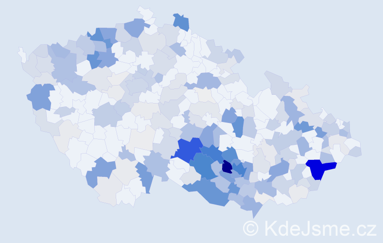 Příjmení: 'Filová', počet výskytů 991 v celé ČR