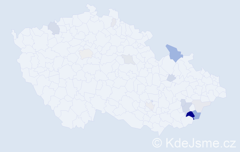 Příjmení: 'Latinák', počet výskytů 40 v celé ČR