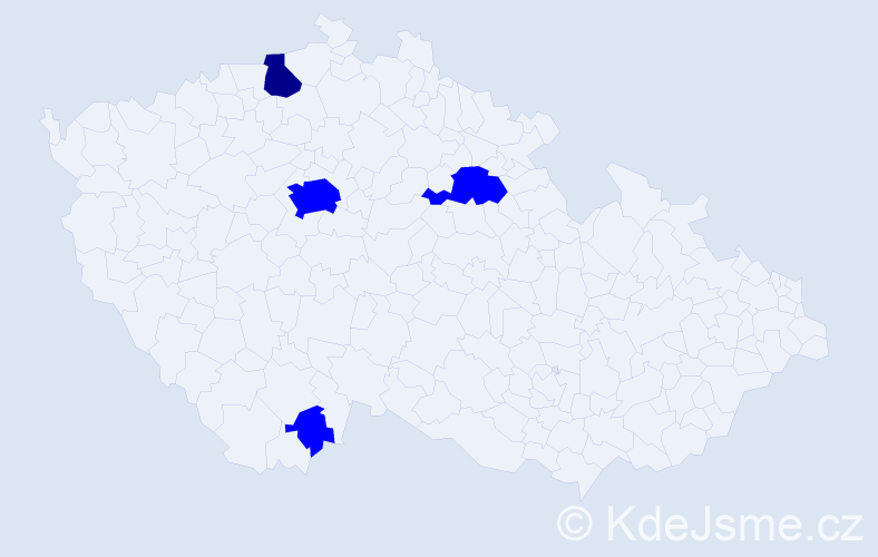 Příjmení: 'Sviridova', počet výskytů 5 v celé ČR